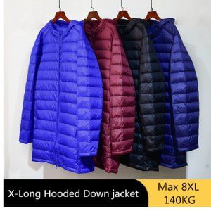 Oversize 5XL 6XL 7XL 8XL Mens Lightweight Down Jac